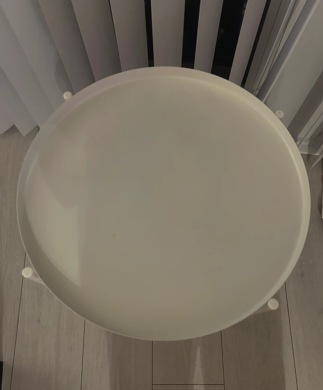 IKEA White Round Side Table - photo 2