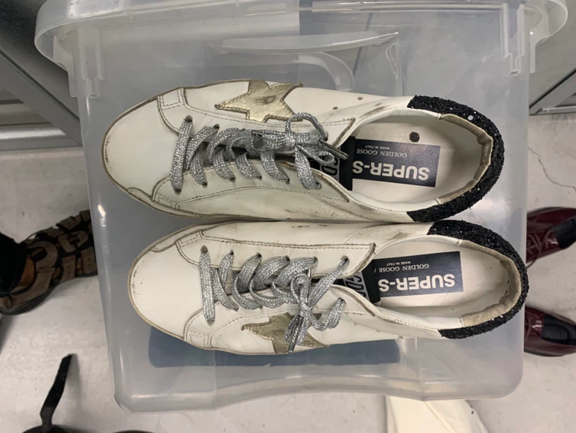 Golden Goose Superstar Sneakers White Glitter