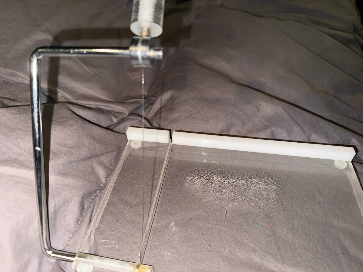 Clear Acrylic Cheese slicer with Metal string Arm - photo 2