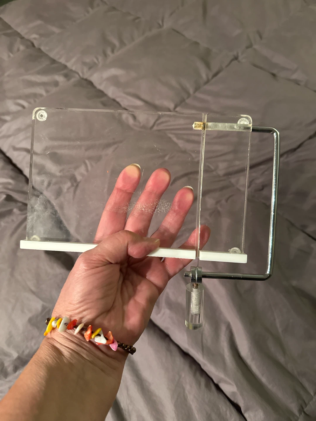 Clear Acrylic Cheese slicer with Metal string Arm - photo 3