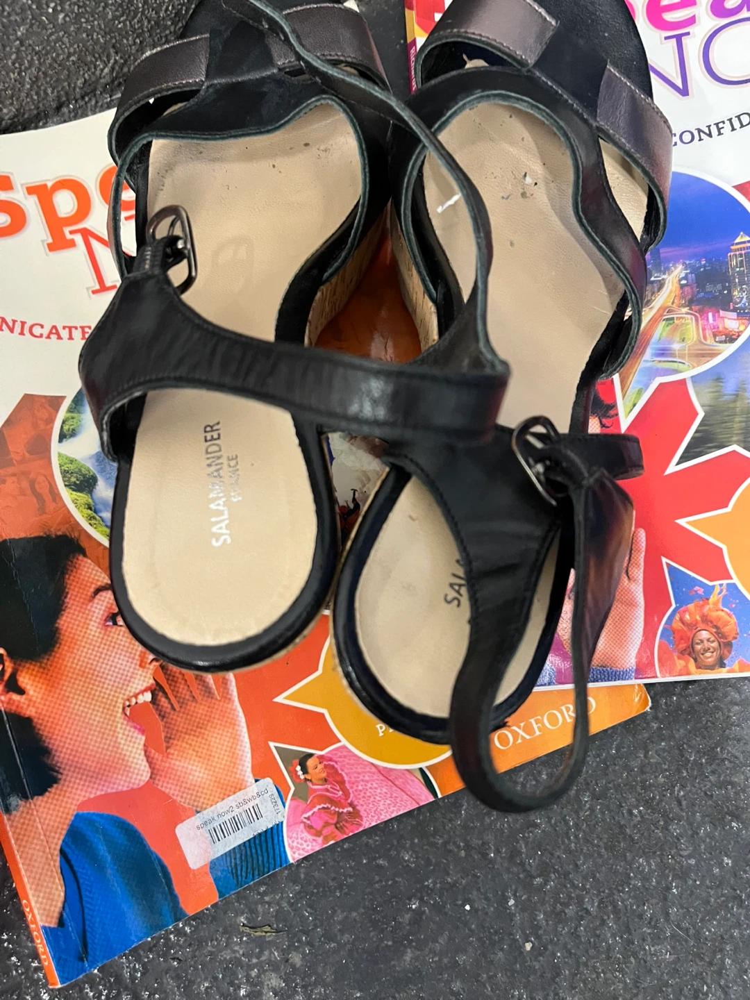 Salamander Black Wedge Sandals - photo 2