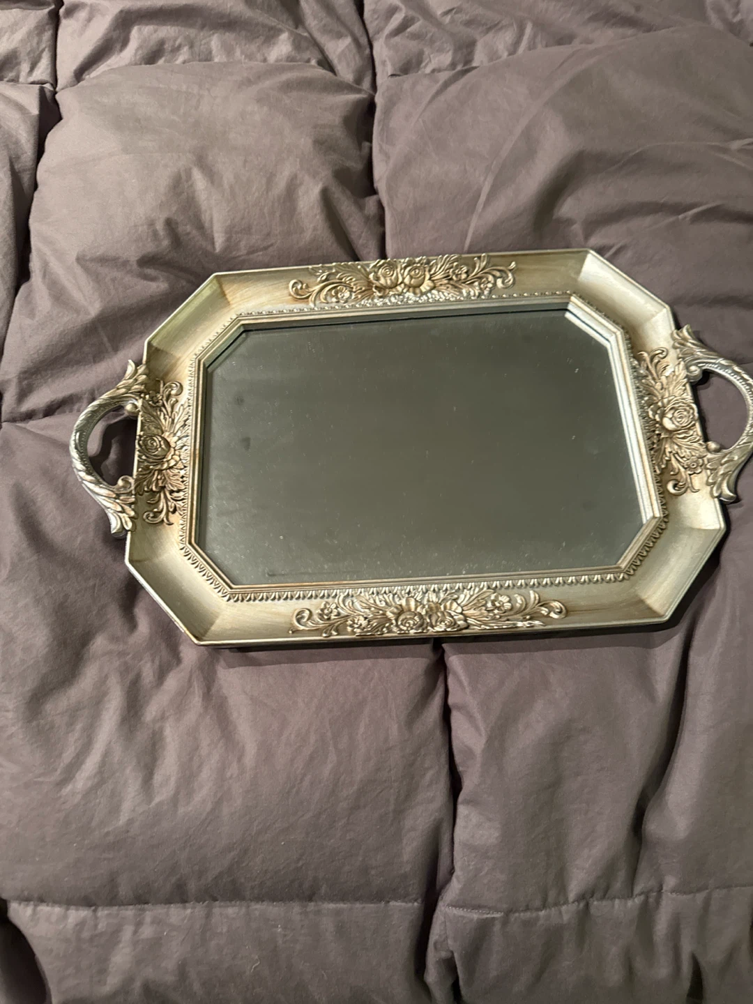 Decorative Mirrored Vanity Tray