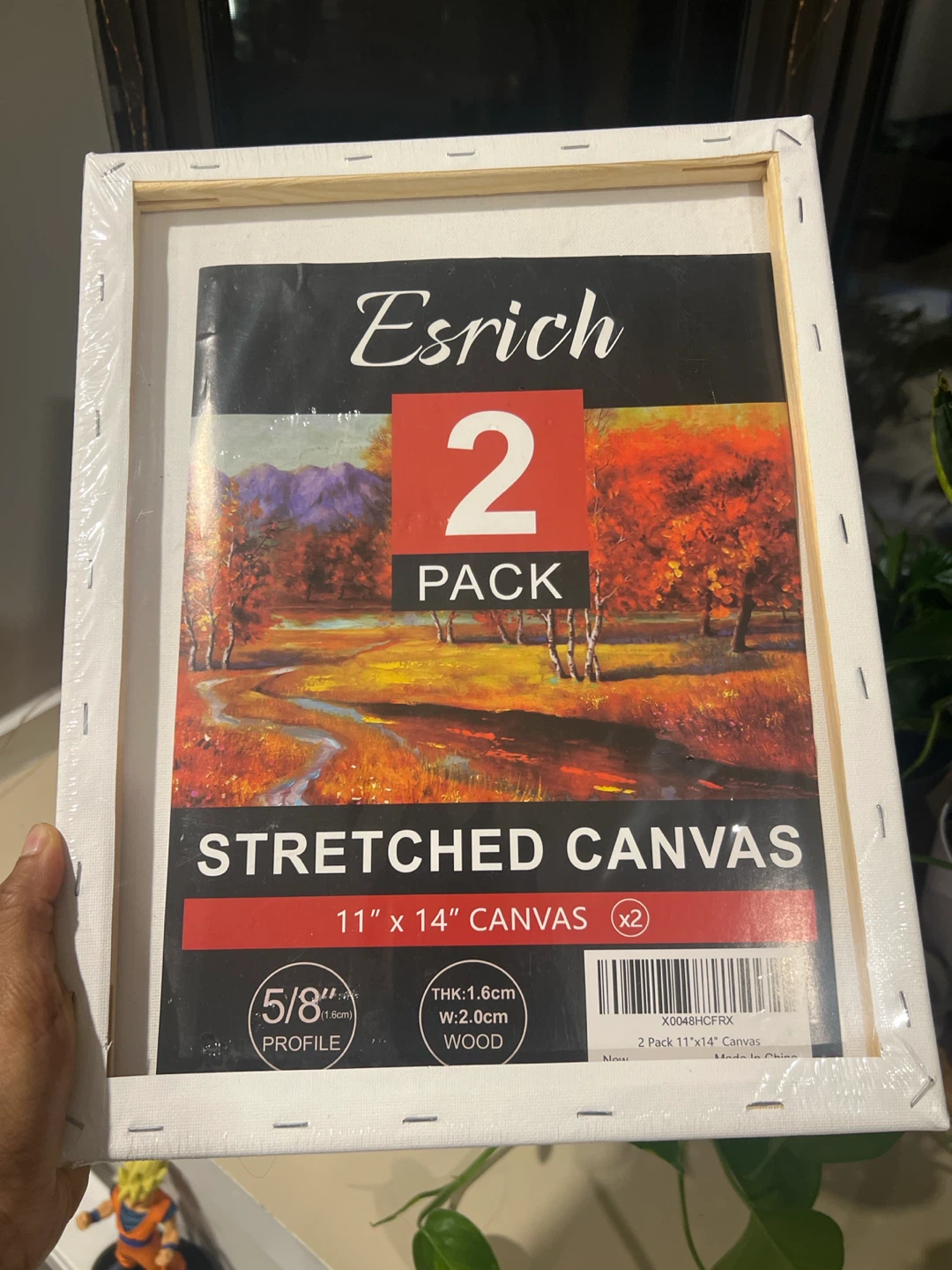 New 2 Stretched Canvas 11" x 14" with water color and brushes - photo 2