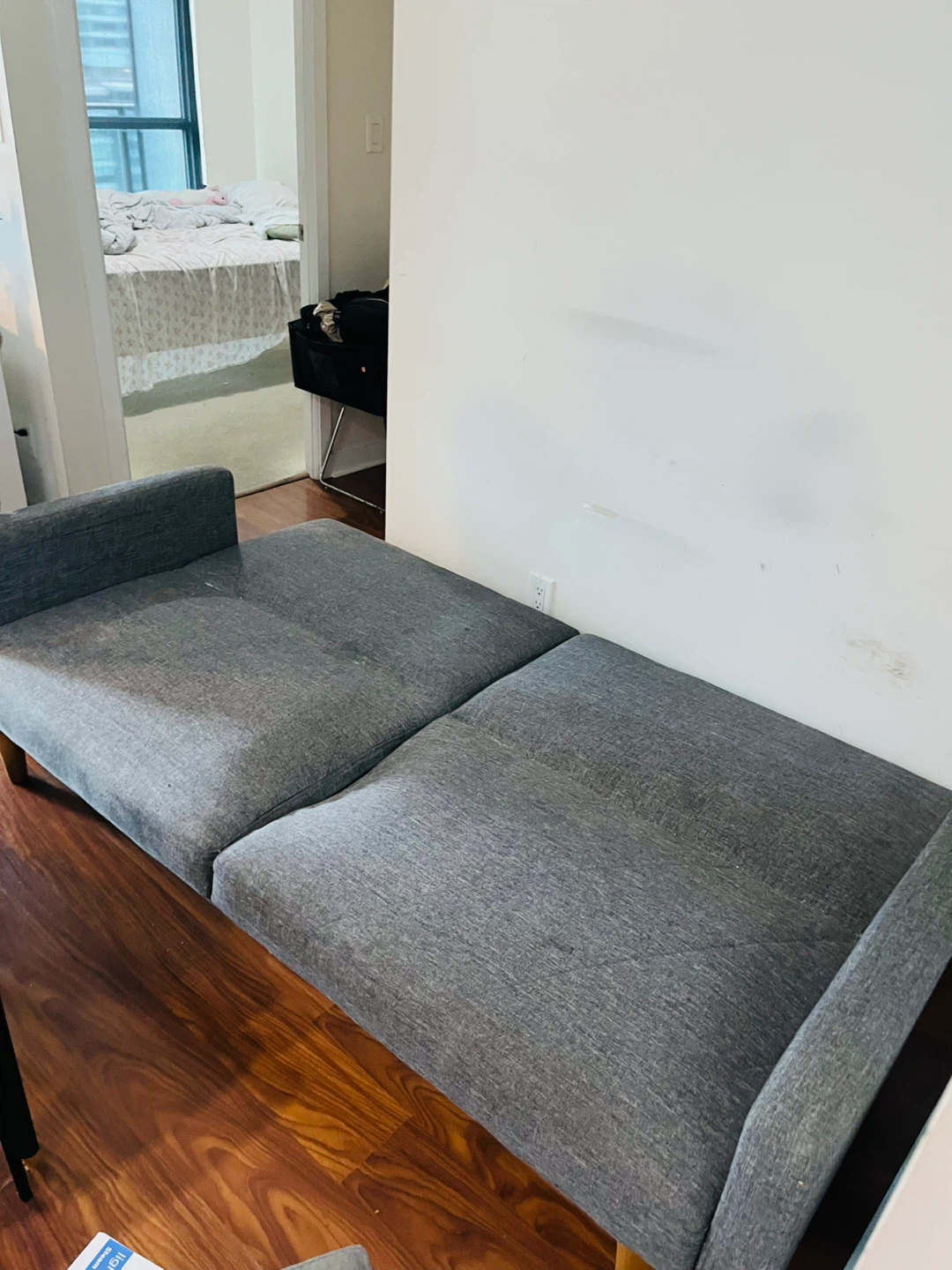Giving away Grey fabric sofa bed - photo 5