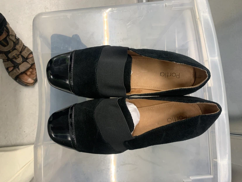 Portia Black Suede & Patent Loafers - photo 2