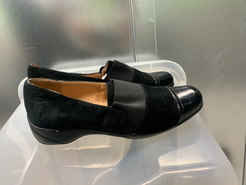 Portia Black Suede & Patent Loafers - photo 3
