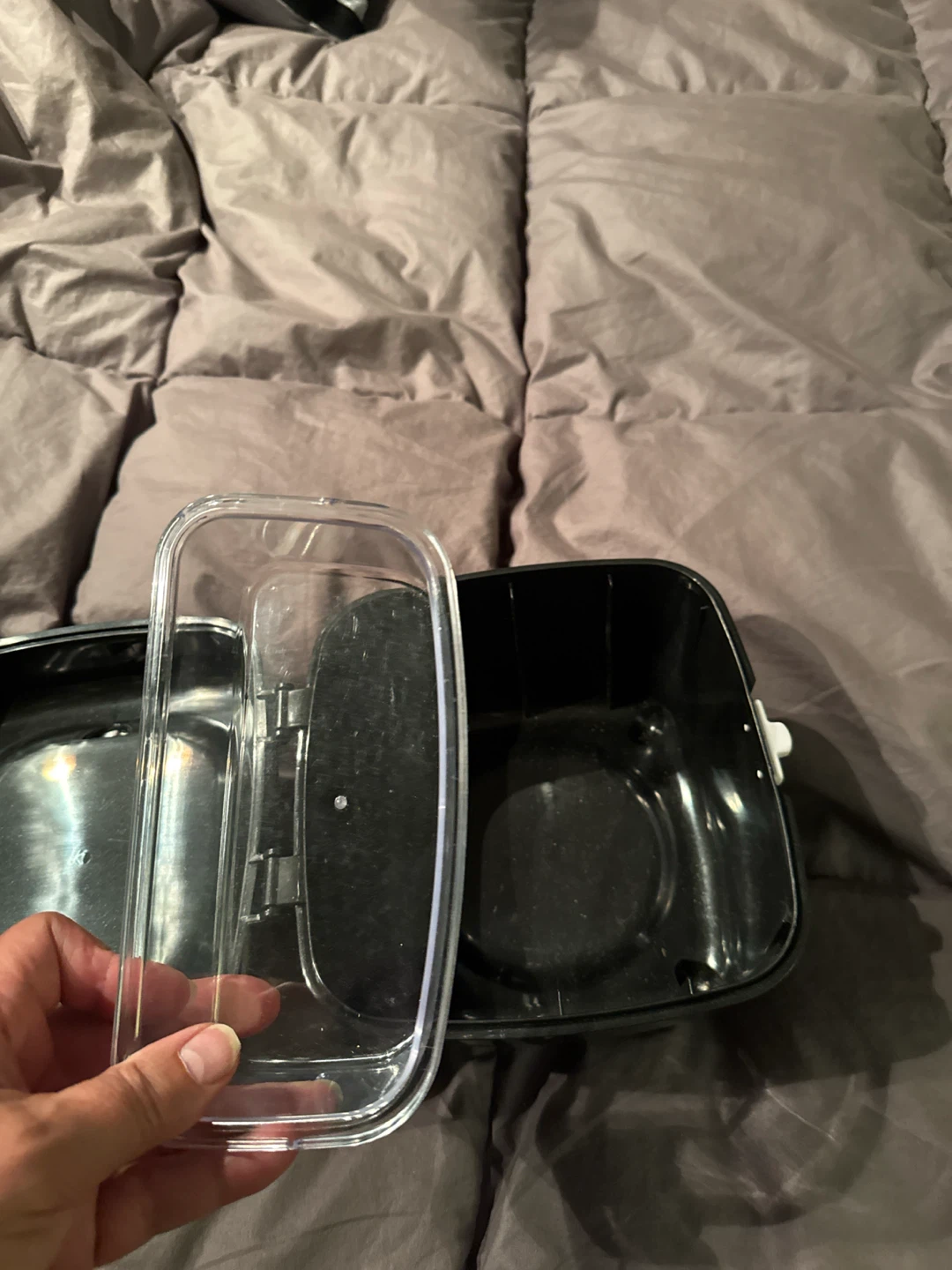 Black storage Box with Clear Compartment - photo 4
