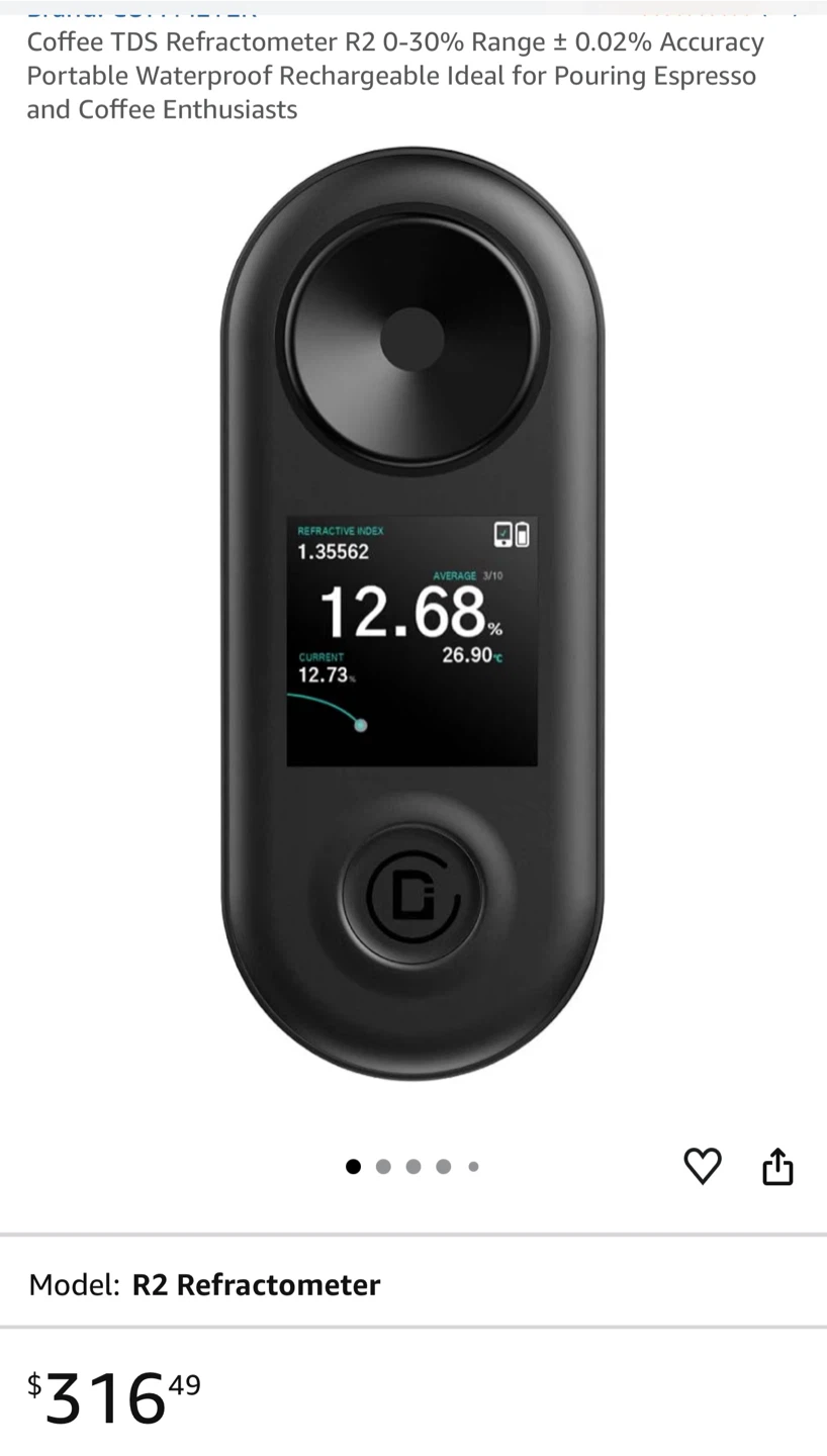 Coffee TDS Refractometer R2 - Portable Waterproof