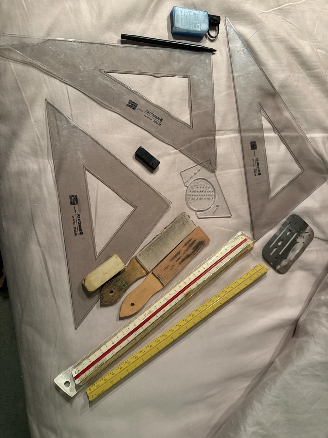 Drafting Tools Set with Rulers and Triangles - photo 2