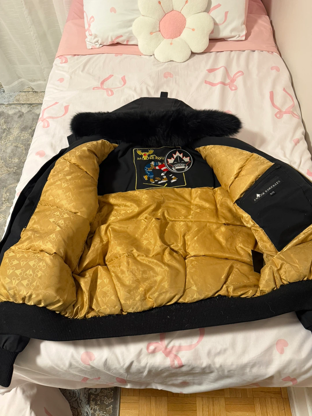 Moose Knuckles Bomber Jacket golden