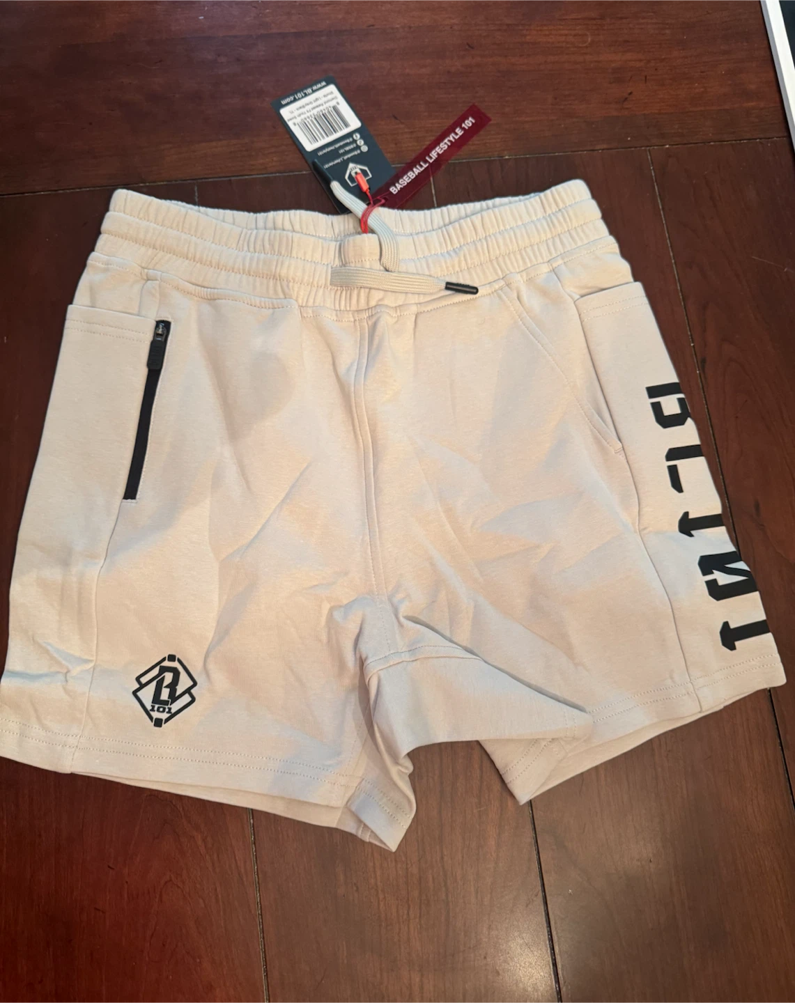 Baseball Lifestyle 101 Youth Sweat Shorts YL Light Gray/Black