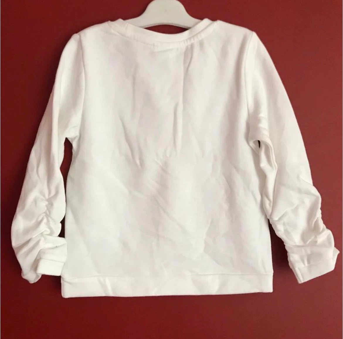 Kids White Santa Sequin Sweatshirt - photo 4