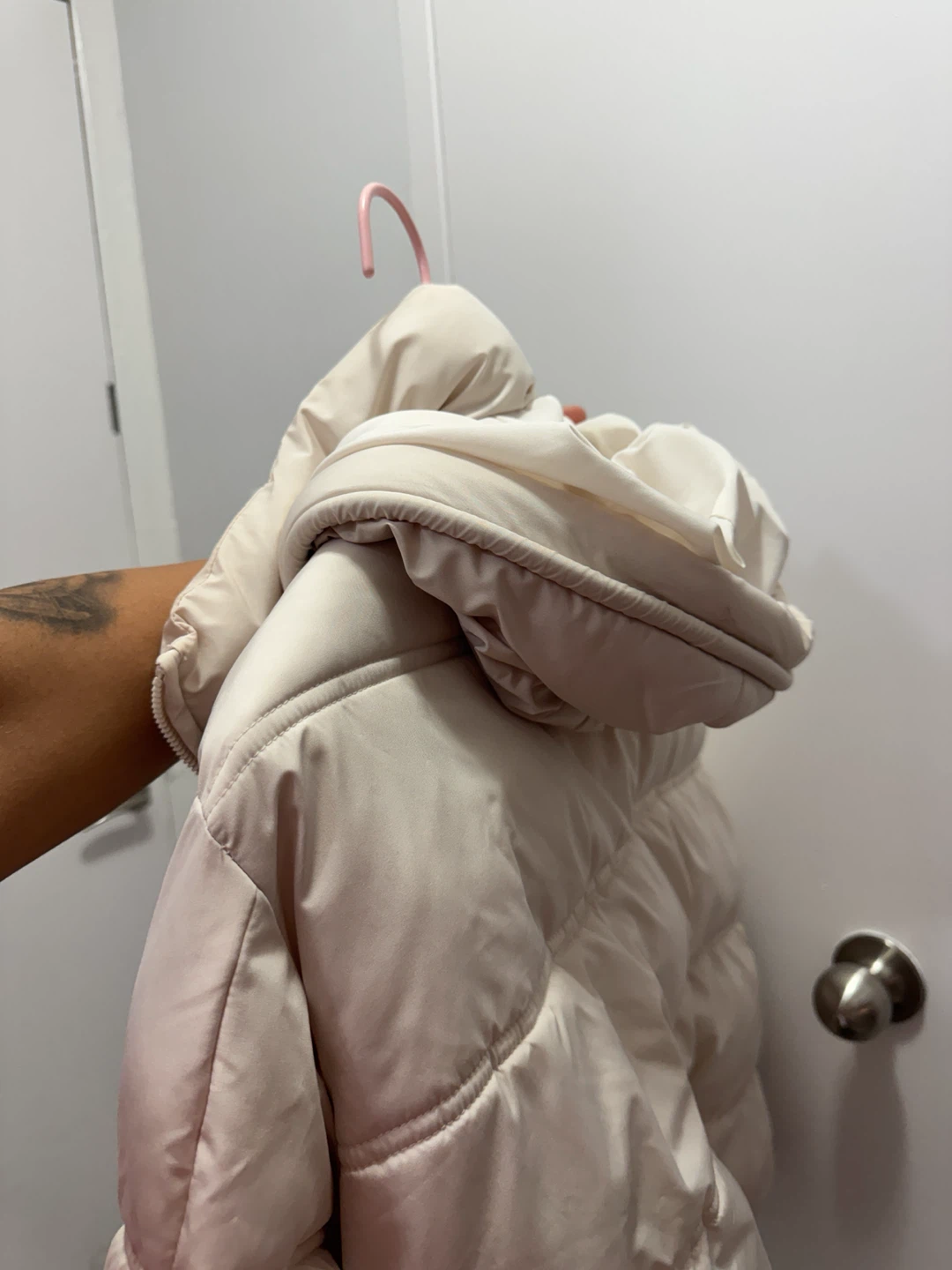 Zara Cream Puffer Jacket