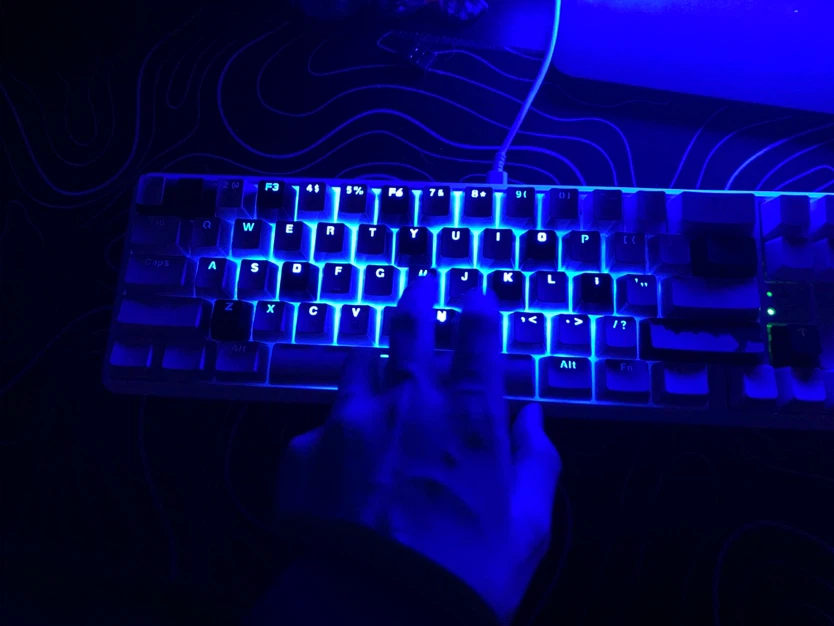 Backlit gaming keyboard and Razer mouse set