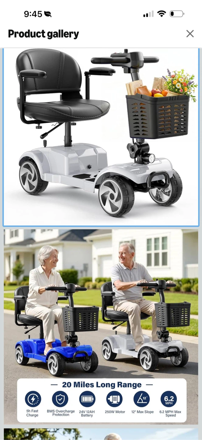 Mobility Scooter with Basket
