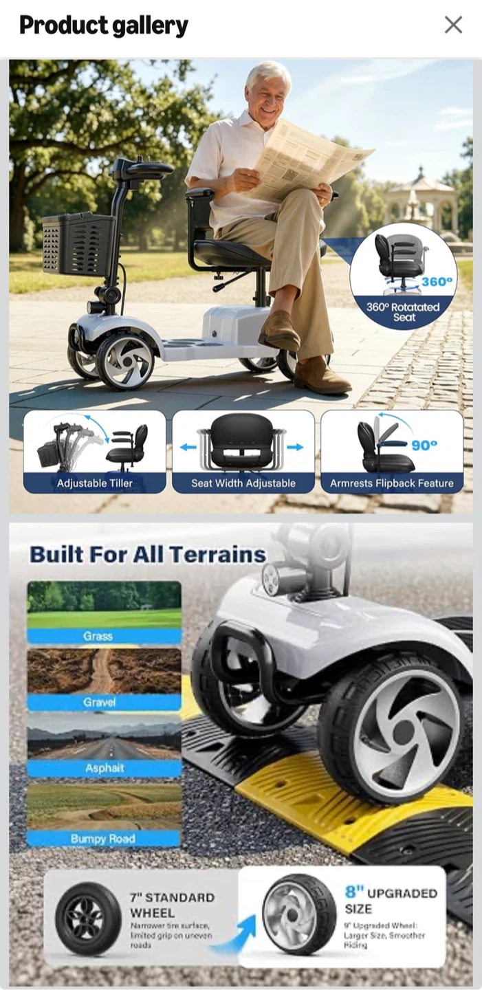 Mobility Scooter with Basket - photo 2