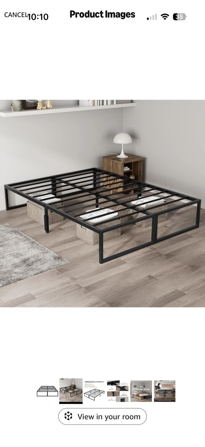 Metal Bed Frame - Queen