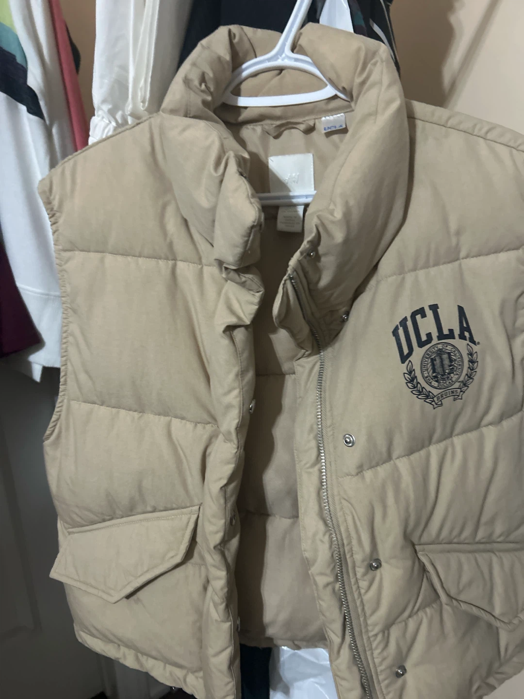 Tan Puffer Vest UCLA