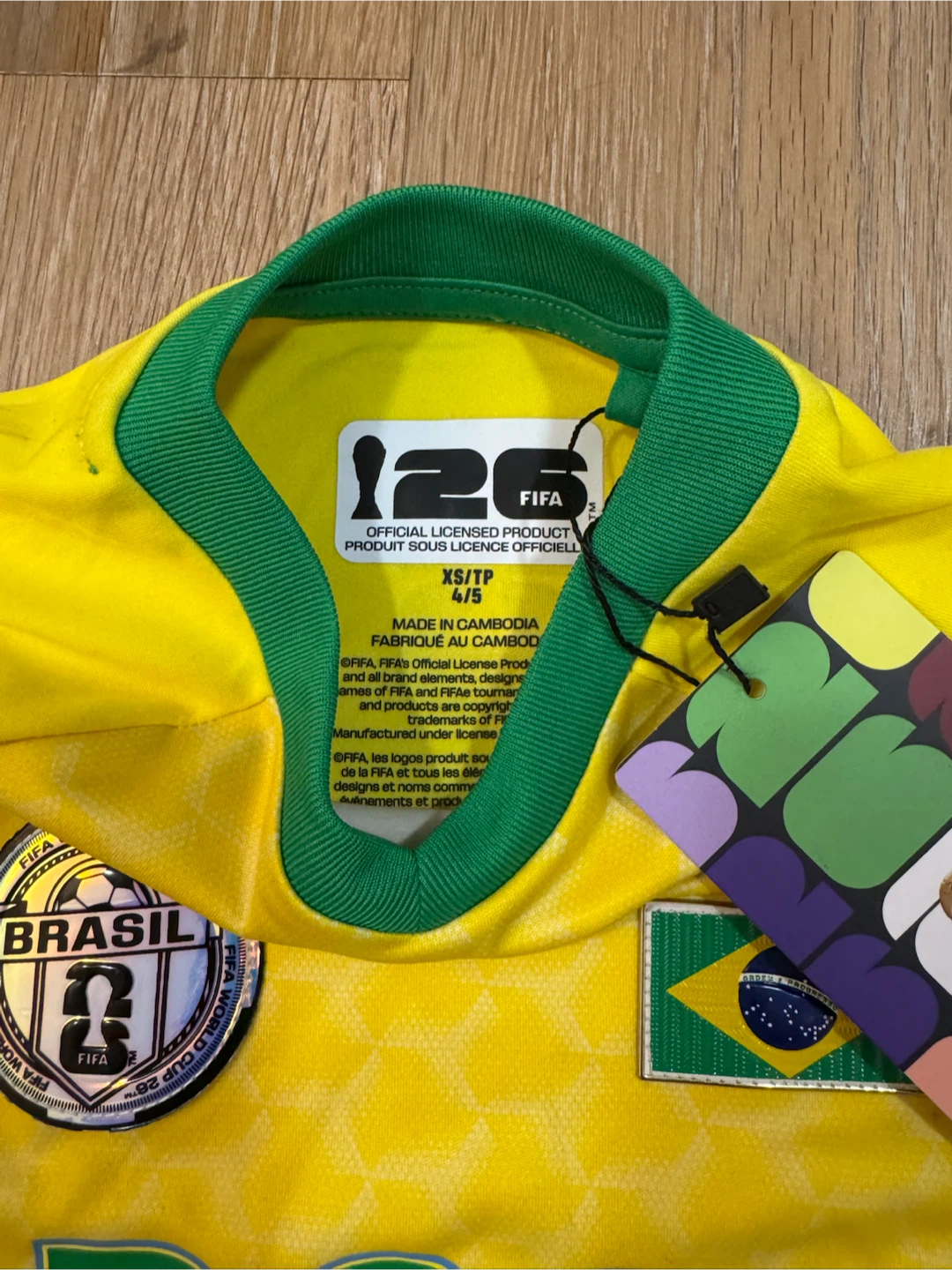 FIFA 2026 Brazil Jersey for Kids Size 4-5T - photo 2
