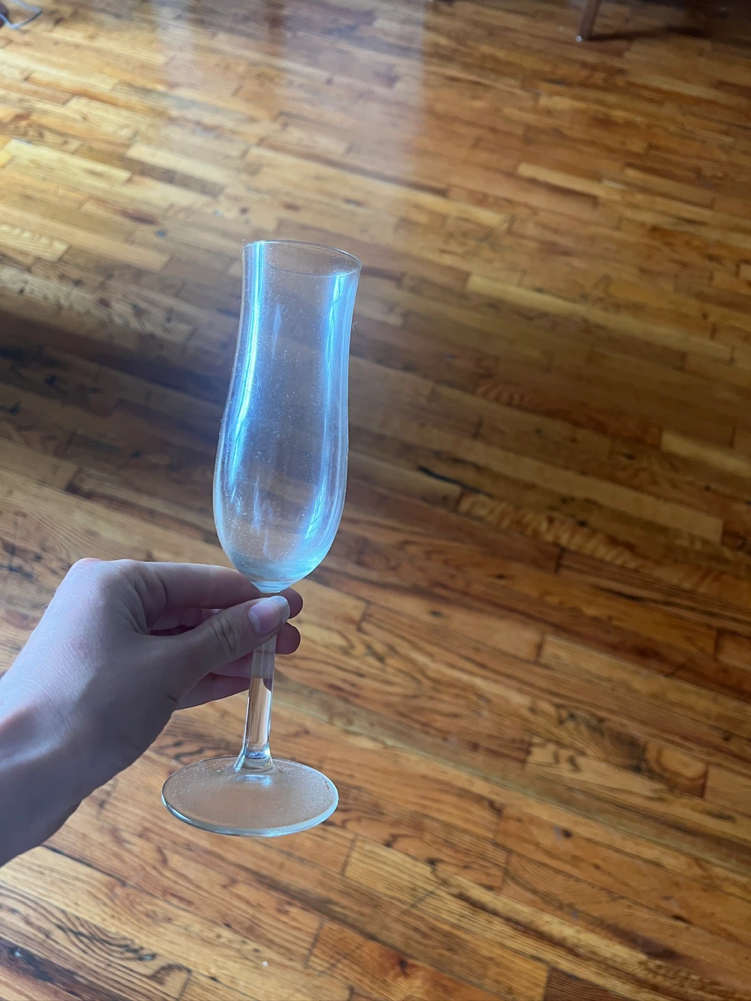 Set of 6 glass champagne flutes