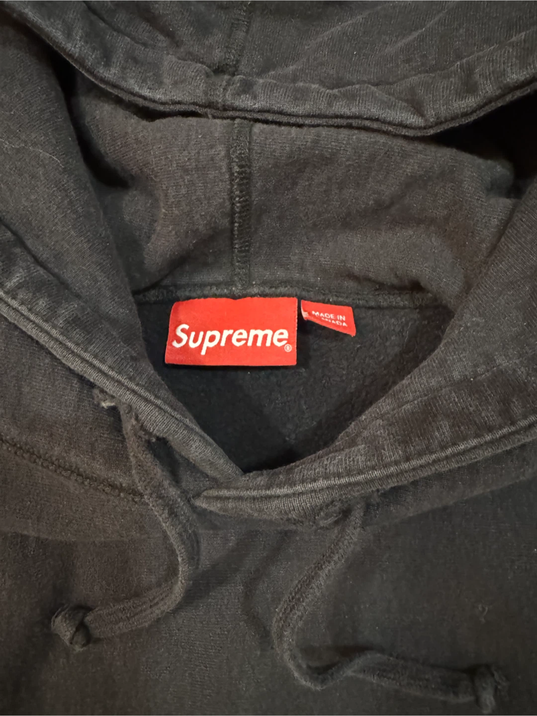Supreme Black Pullover Hoodie Sleeve Patch Size XL - photo 2