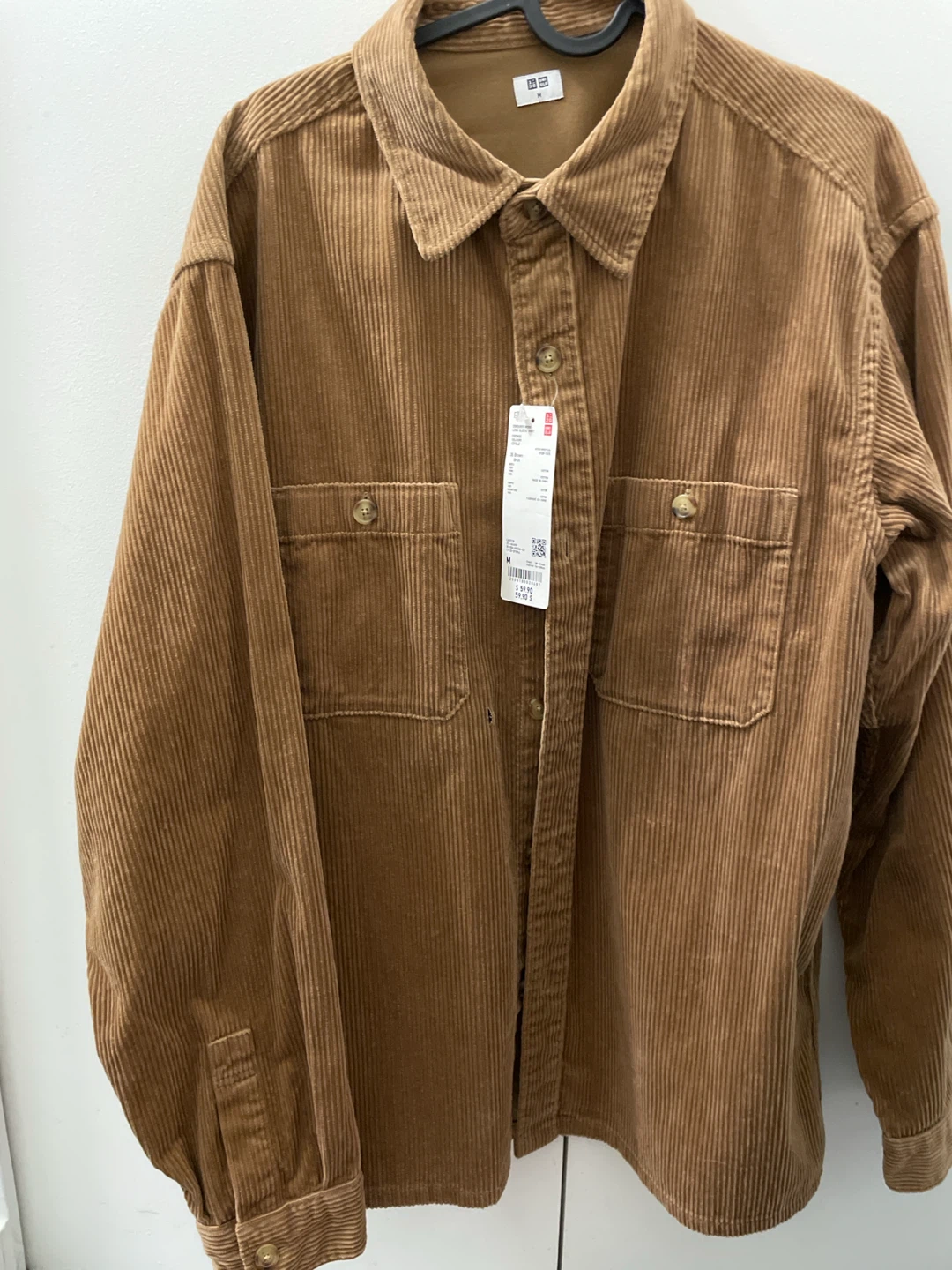 Uniqlo Corduroy Shirt Jacket - Brown, Size M