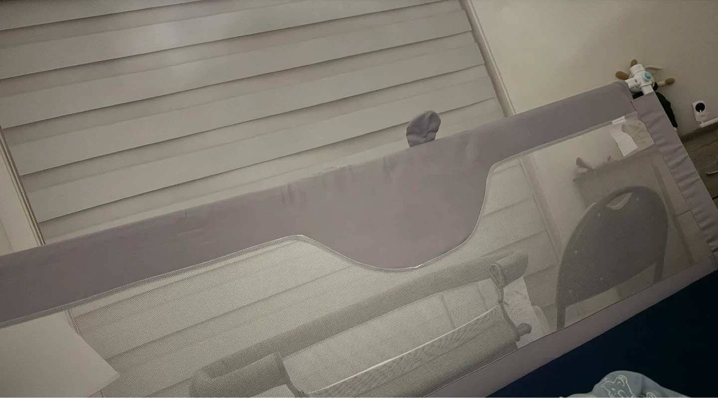 Grey Toddler Bed Rail Guard - photo 2