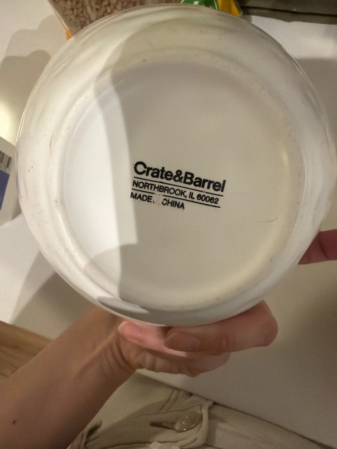 Crate & Barrel White Mixing Bowl - photo 2