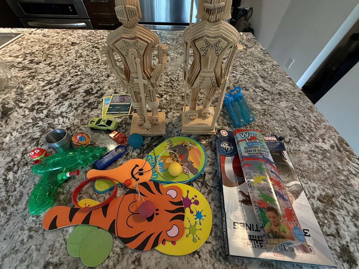 Wooden Knight Figurines & Assorted Toys - photo 2
