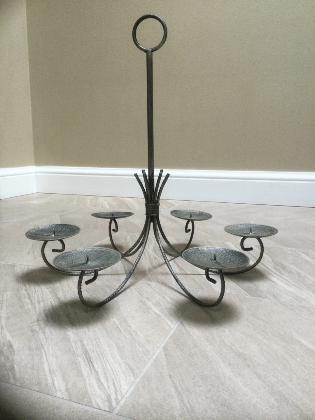 Metal 6-Arm Candelabra