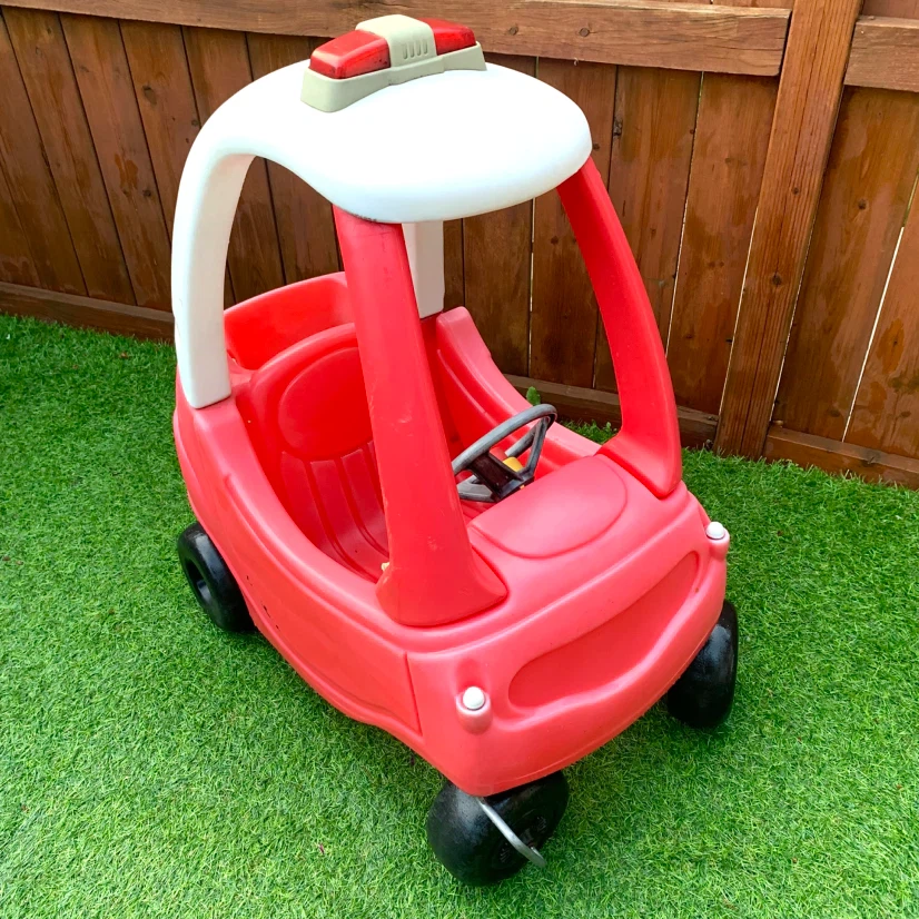 Kids Ride On Toy Car Red White Outdoor Toddler Push Play Car