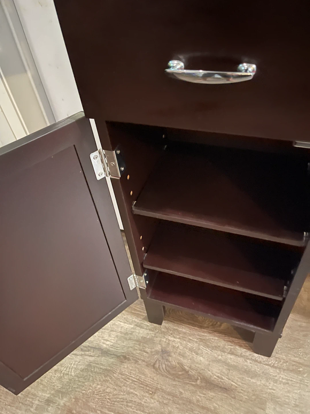 Tall Bathroom Storage Cabinet with Drawer and Doors - photo 3