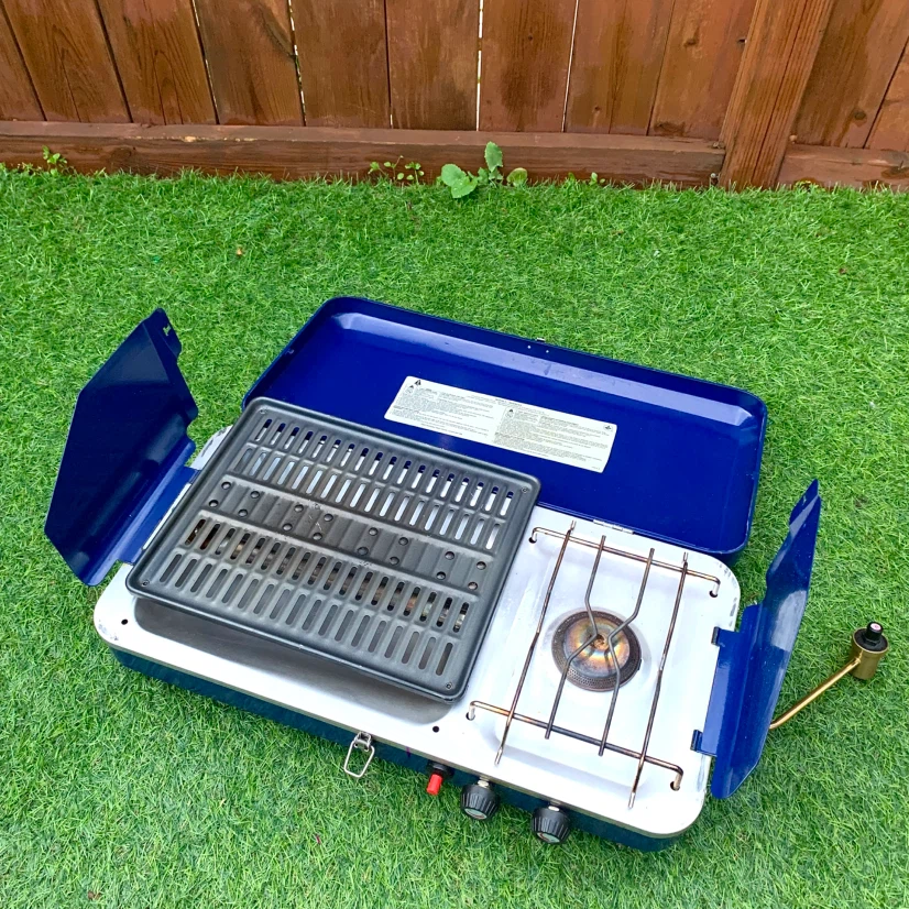 2 Burner Propane Camping Stove Grill Portable Outdoor Cooking