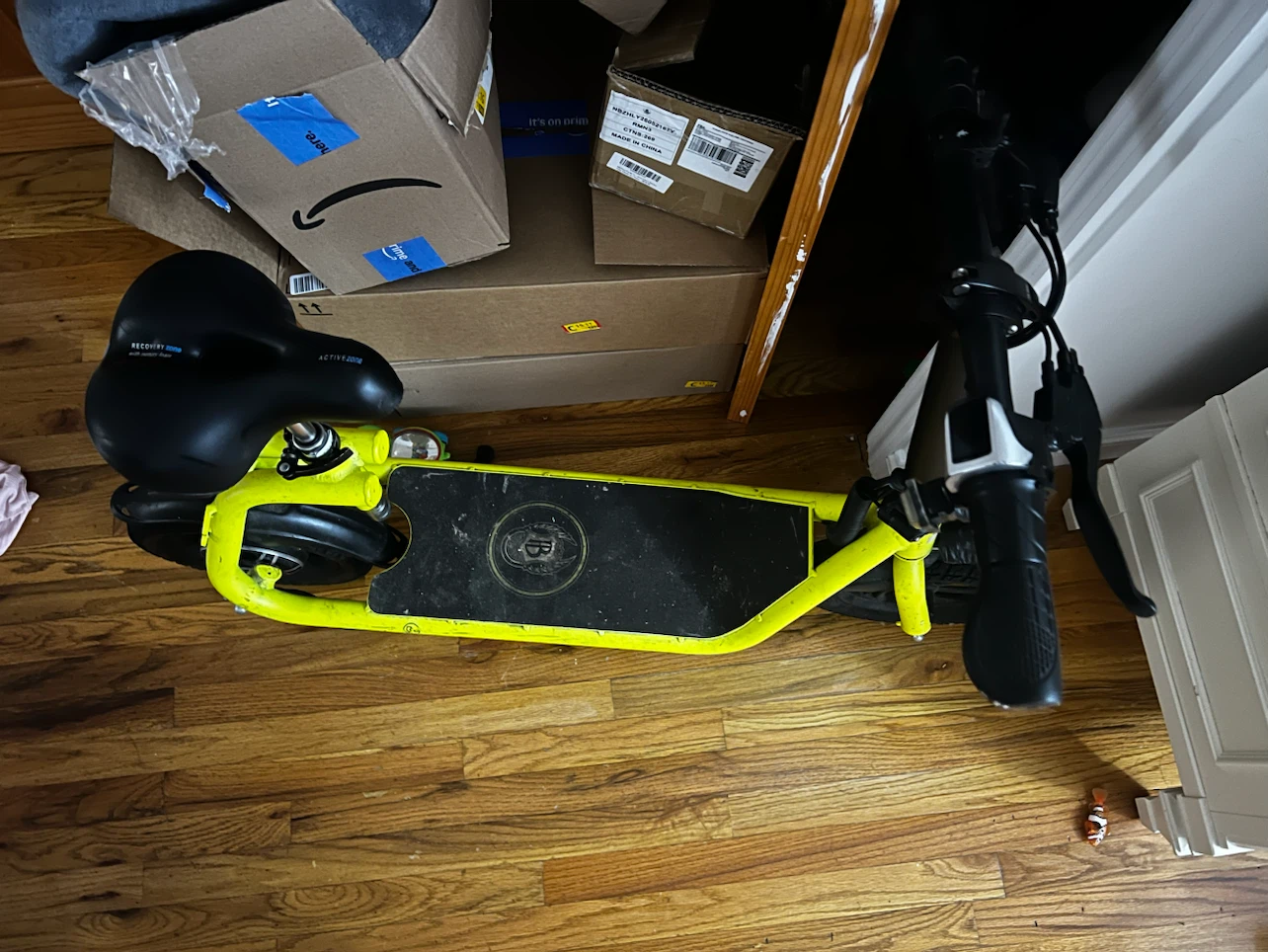 Bright Yellow Electric Scooter with Seat - photo 4