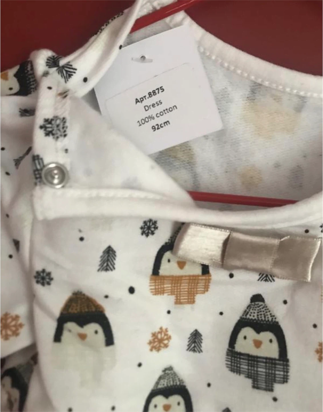 Girls’ Warm Cotton Penguin Dress – Size 92 cm (1,5-2,5Y) - photo 5