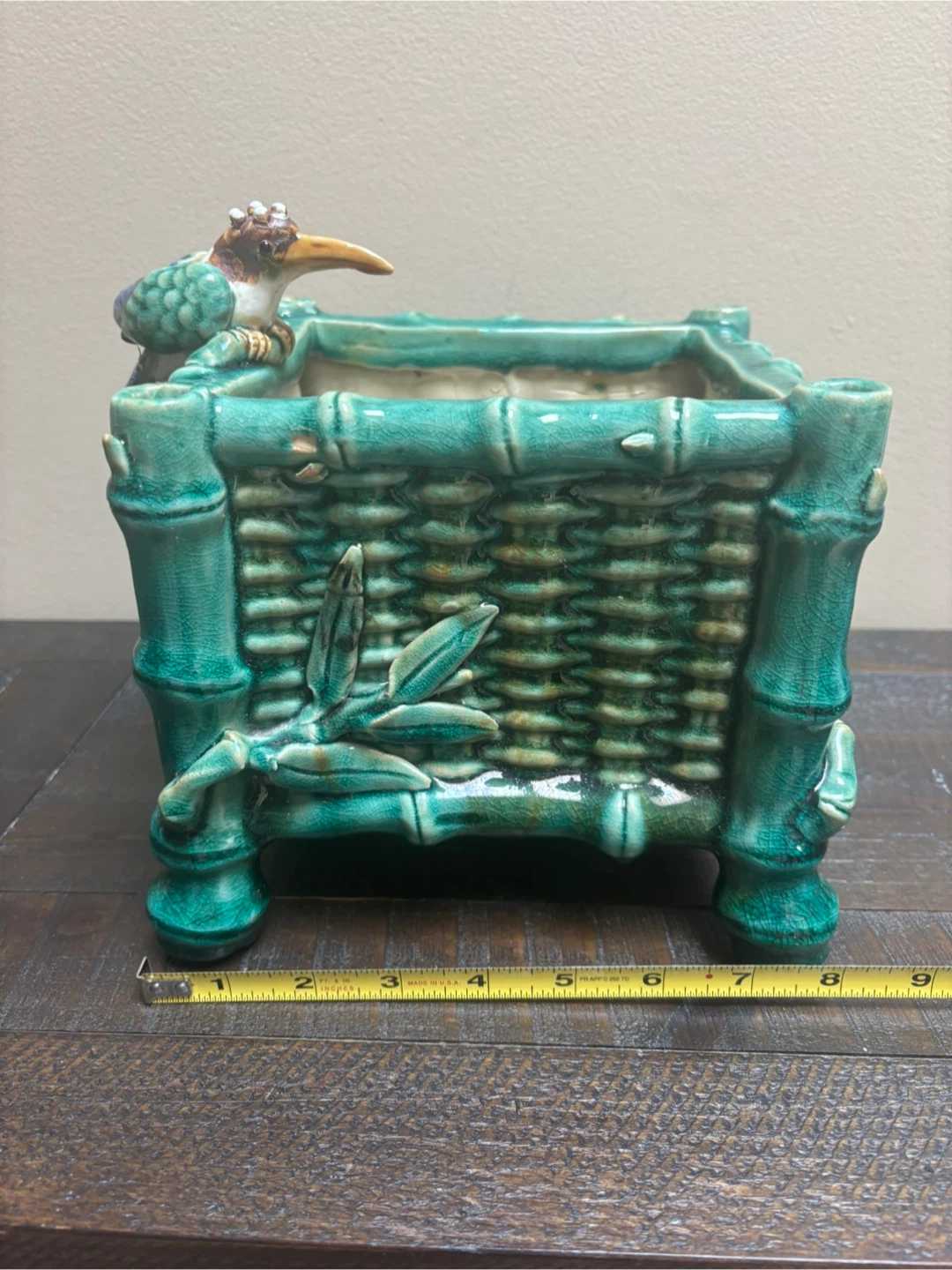 Decorative Ceramic Planter Pot with Bird Detail - photo 3