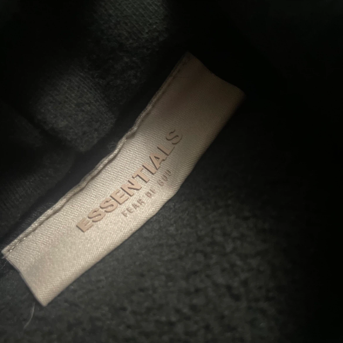 Black essentials fear of god hoodie - photo 4