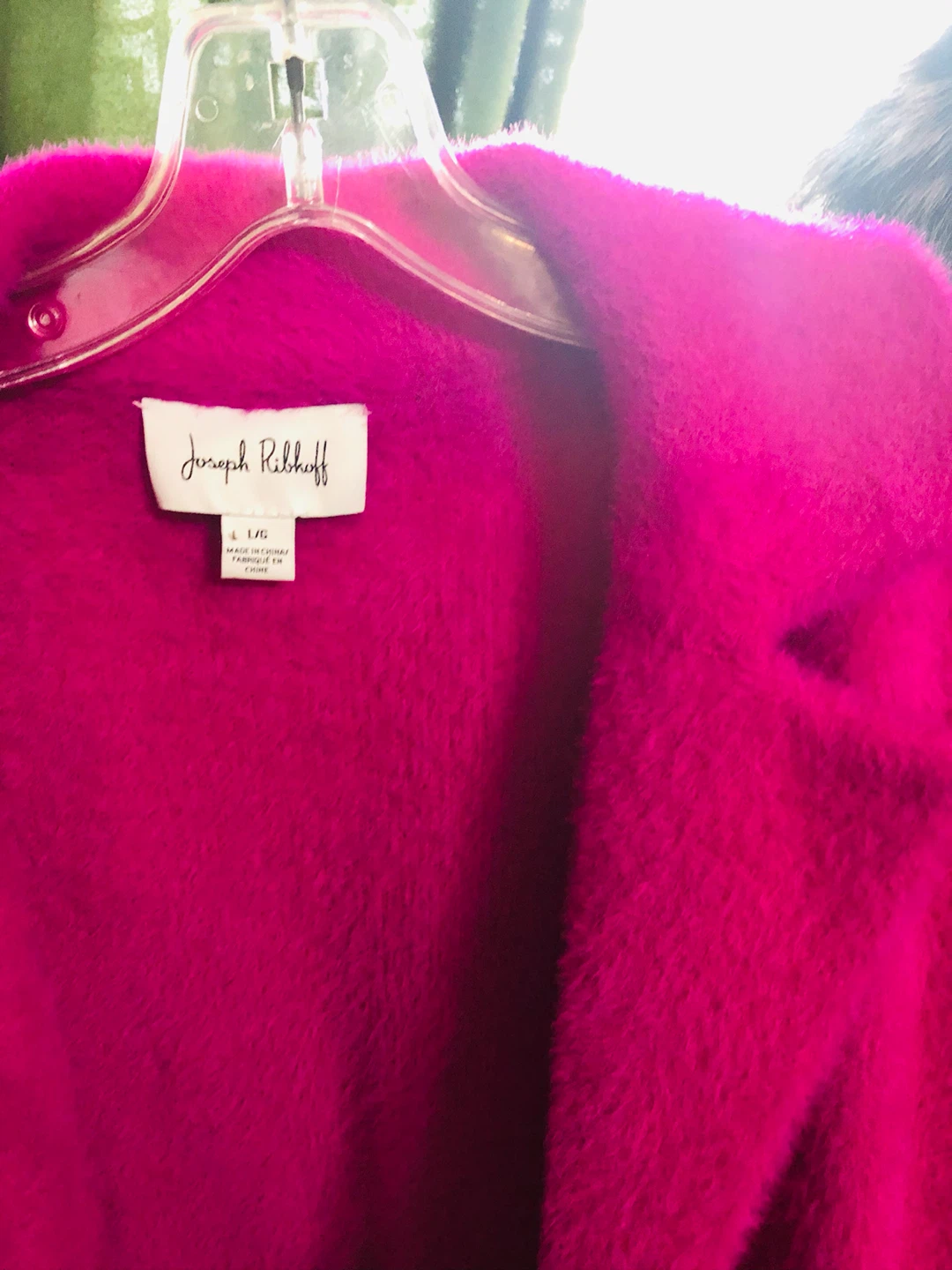 Joseph Ribkoff Pink Fuzzy Coat Size Large - photo 2
