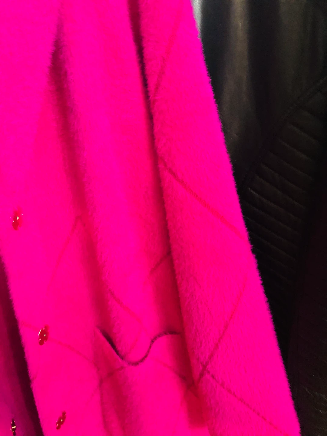 Joseph Ribkoff Pink Fuzzy Coat Size Large - photo 3