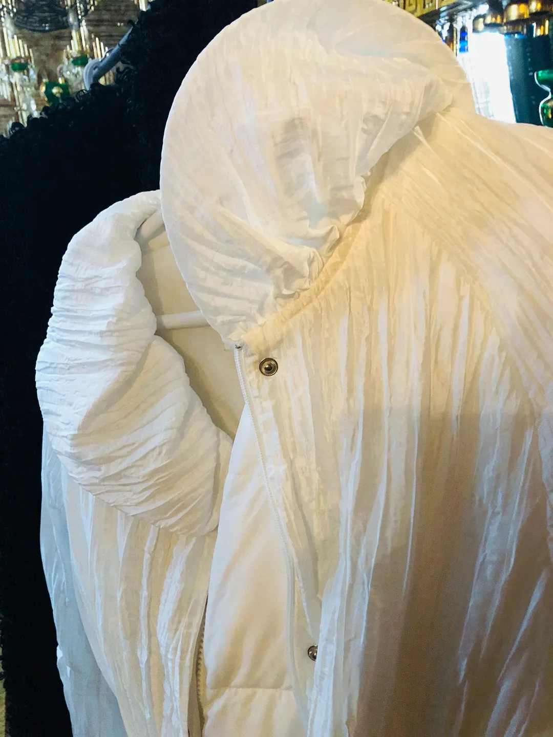 Samuel Dong White Textured Hooded Trench Coat - photo 4