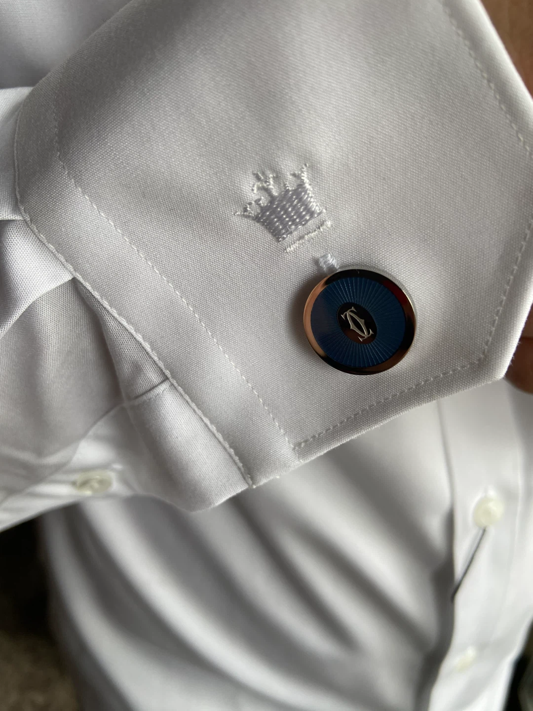 Cartier Cufflinks. Double C. Blue. With box. - photo 2