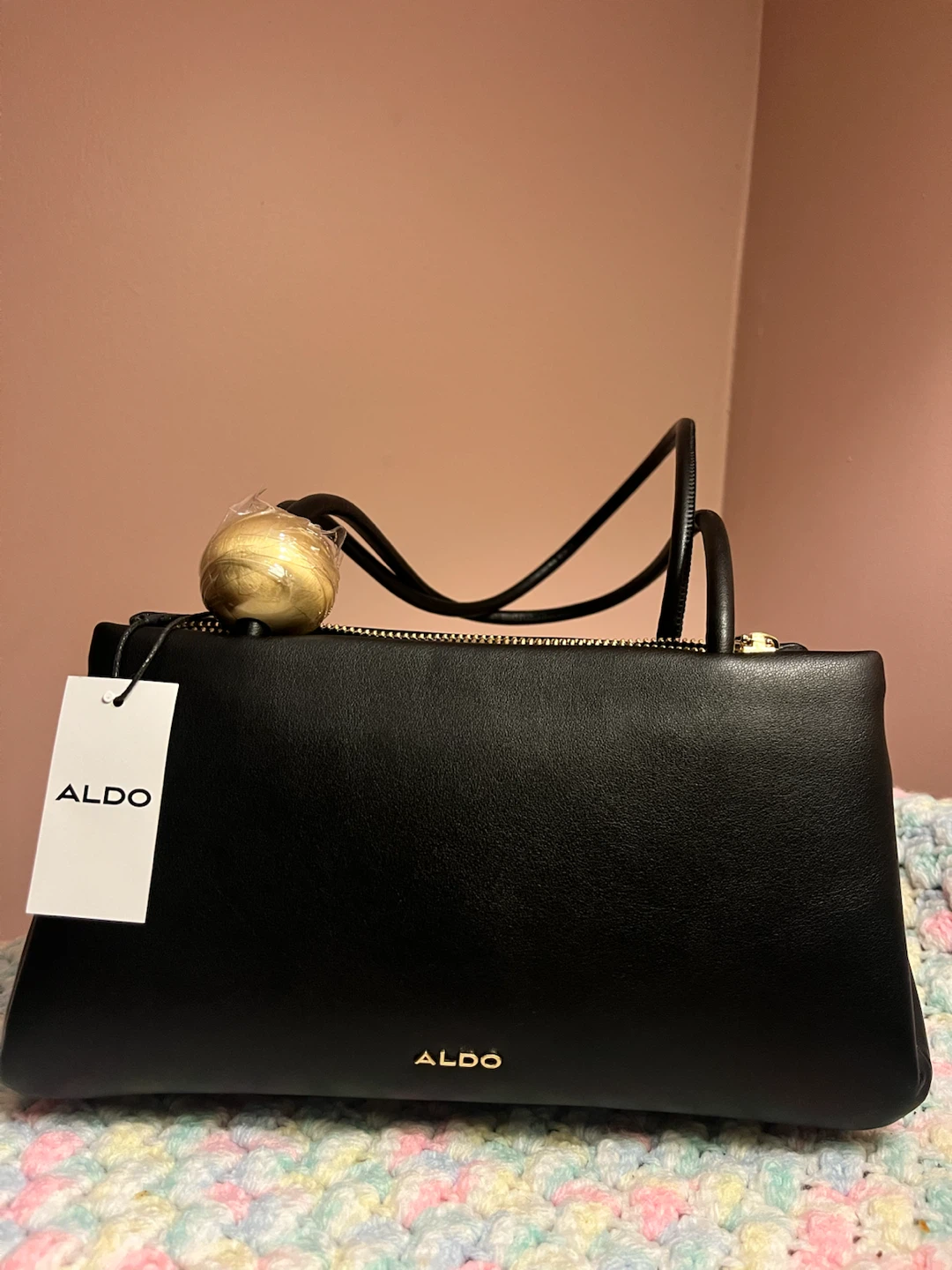 ALDO Black Faux Leather Handbag