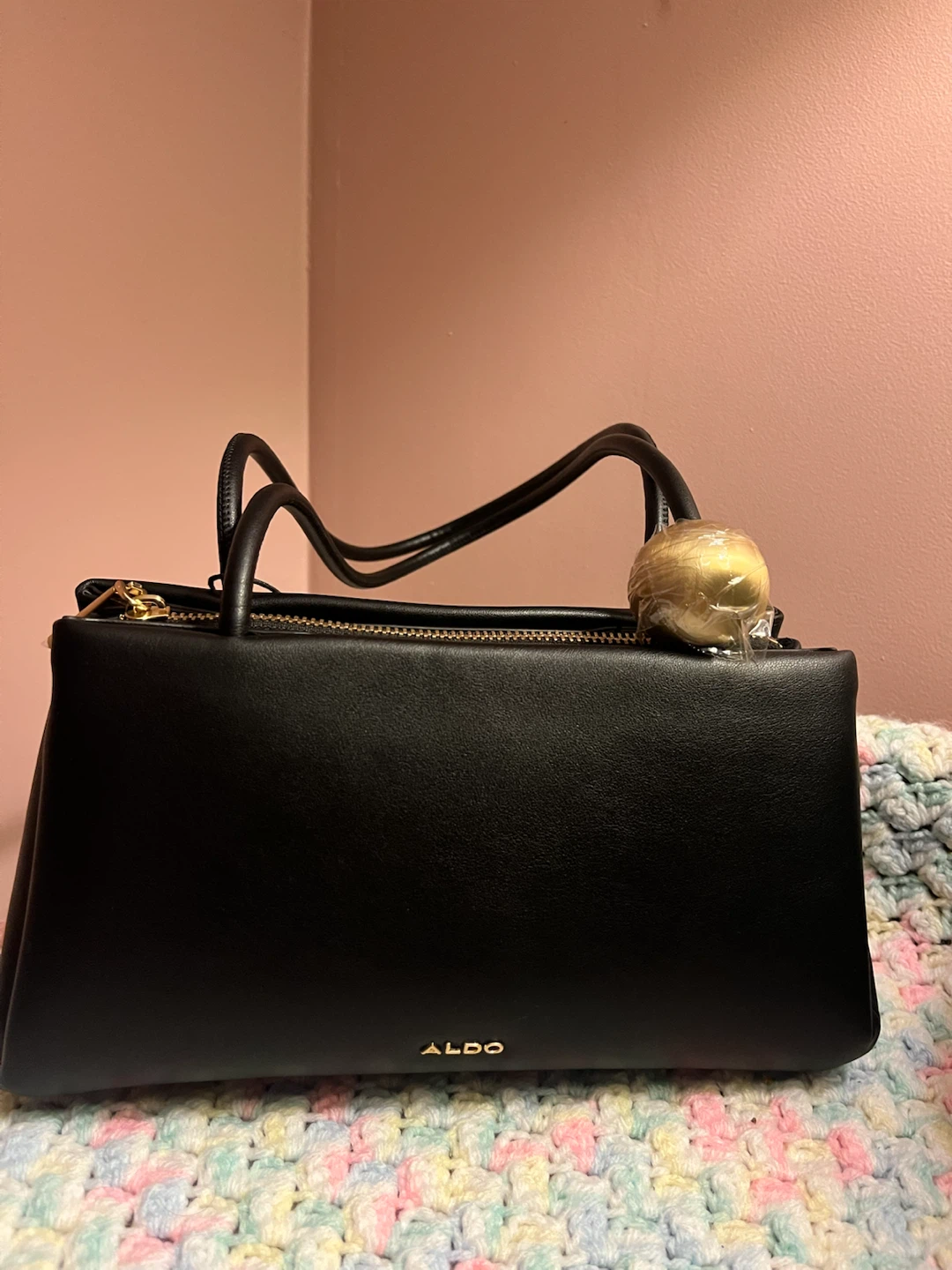 ALDO Black Faux Leather Handbag - photo 4