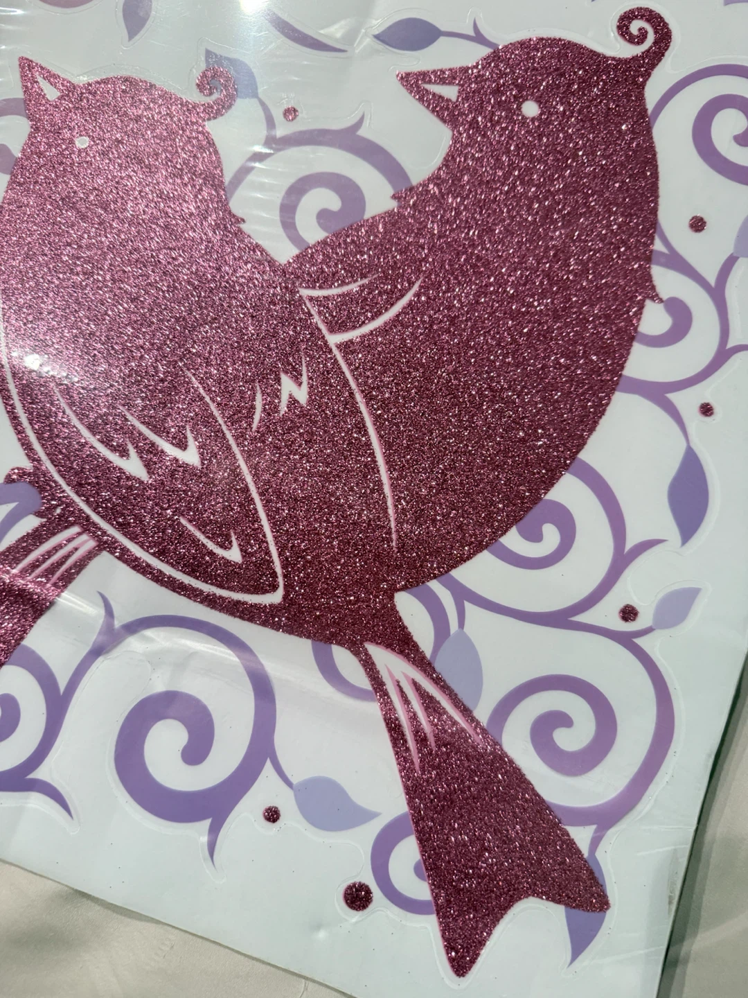Design Wall sparkly, pink Bird Decor Decals - photo 5