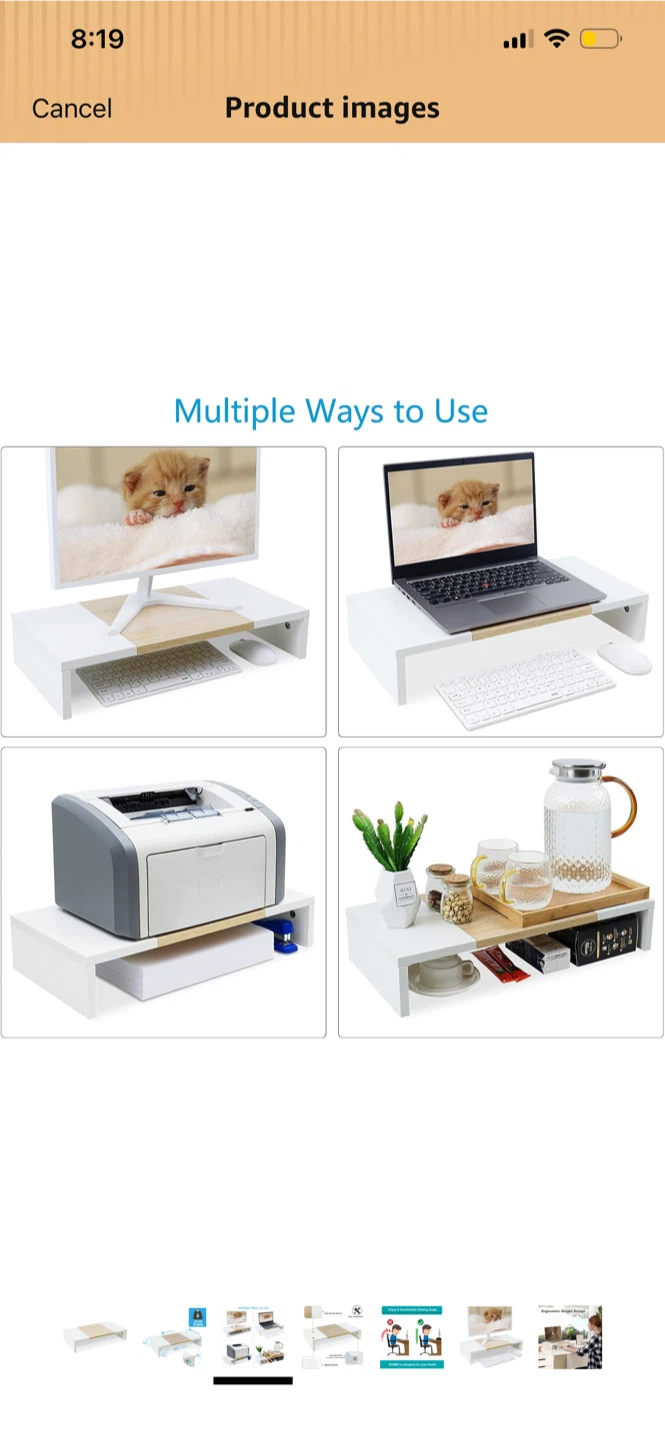 TEAMIX White Monitor Riser Stand - photo 3
