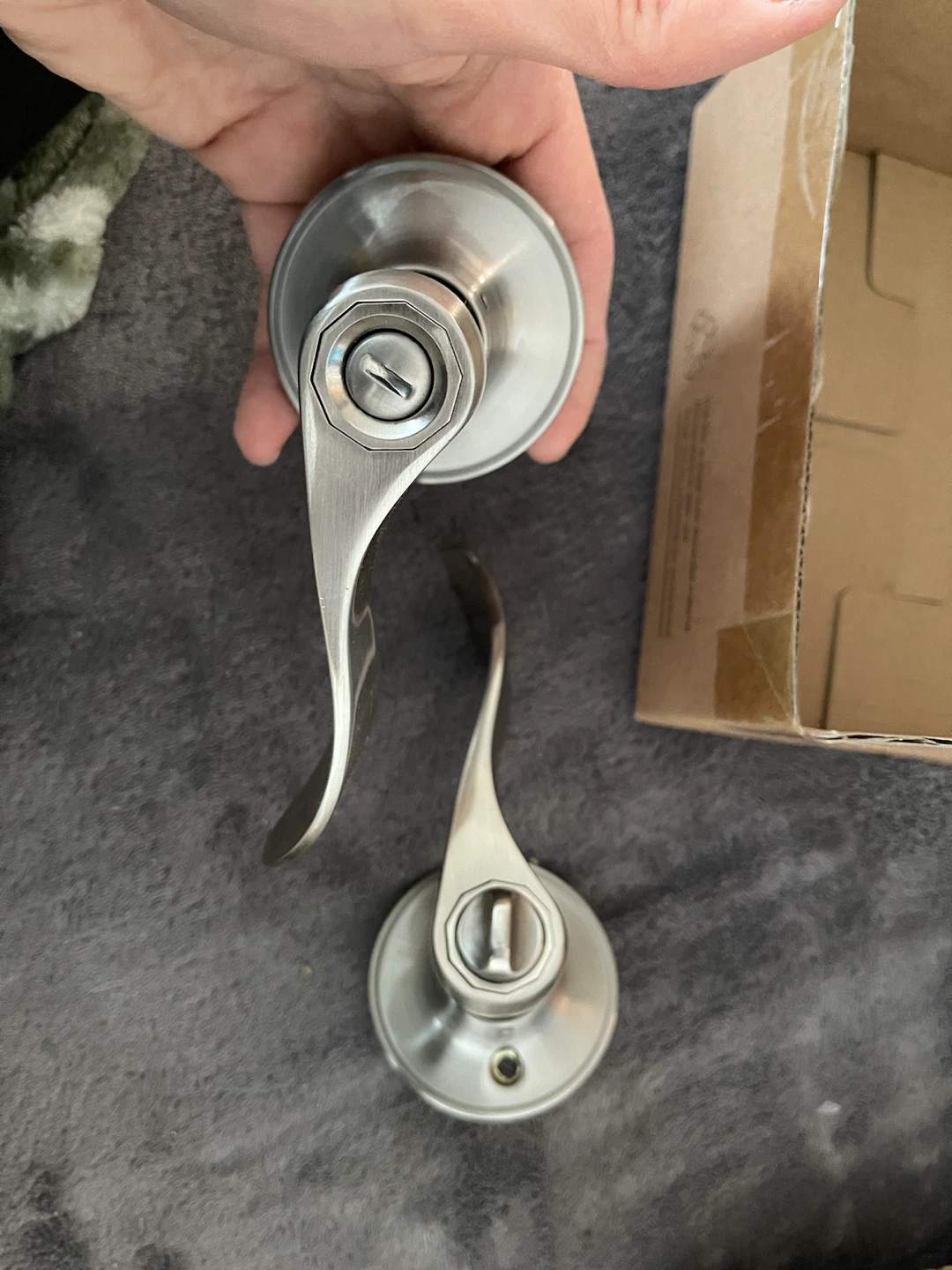 Door Lever Set - Satin Nickel
