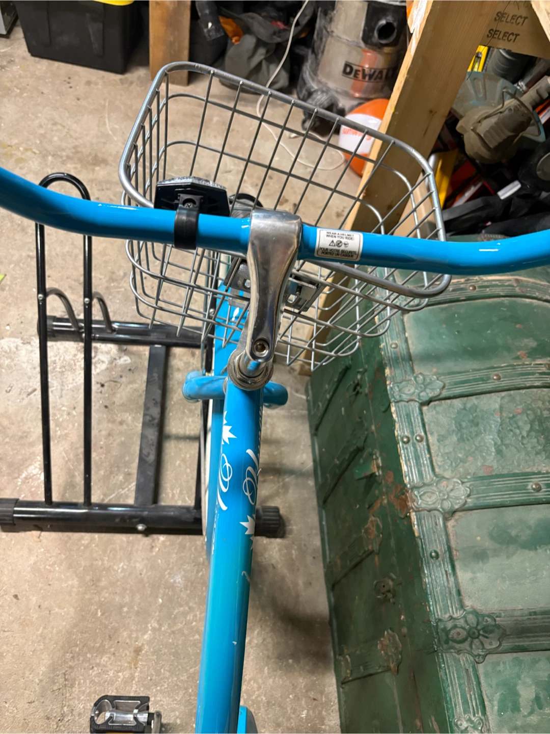 Blue Cruiser Bicycle with Basket - photo 3