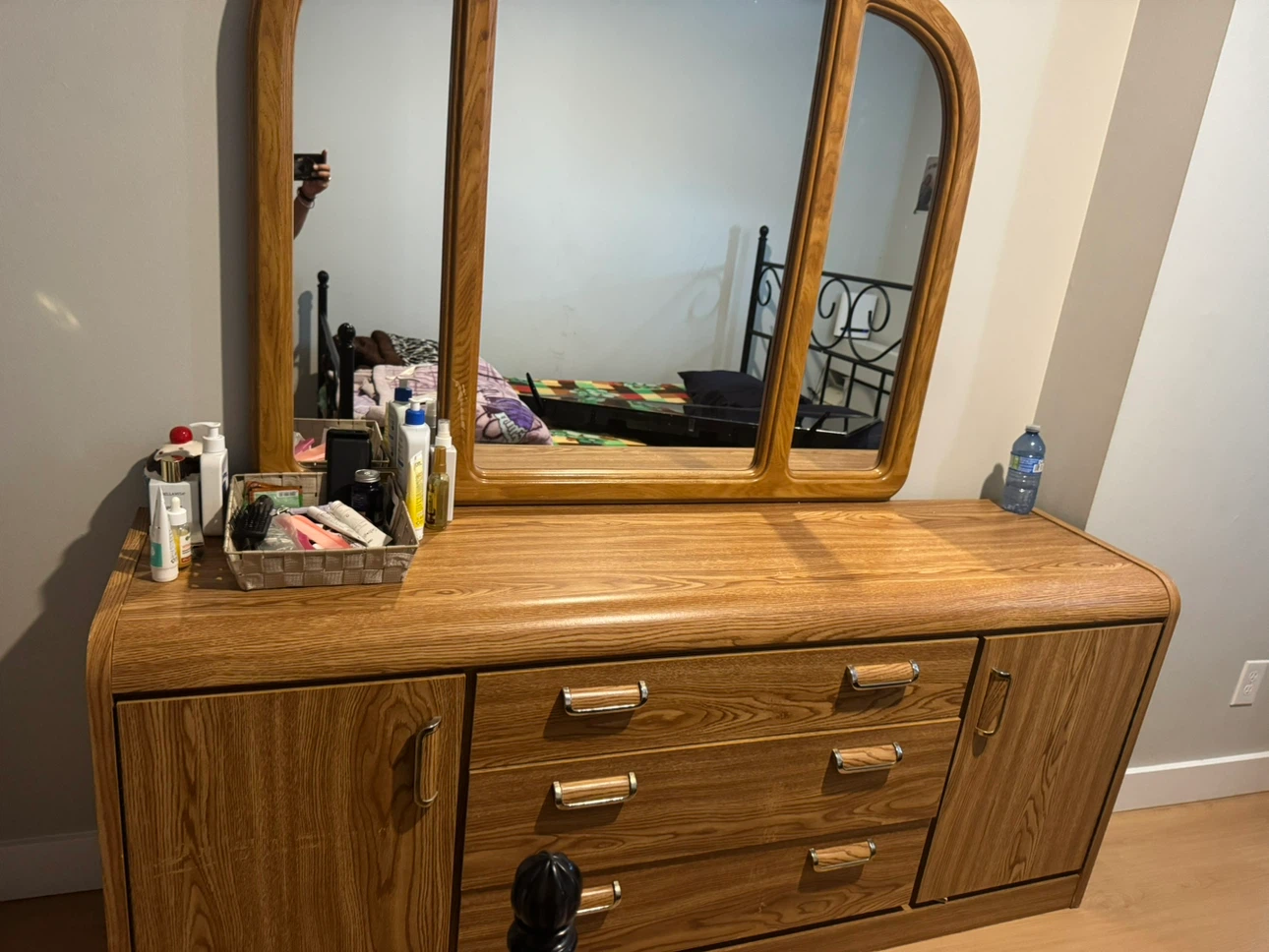 Wooden Dresser with Mirror - photo 2