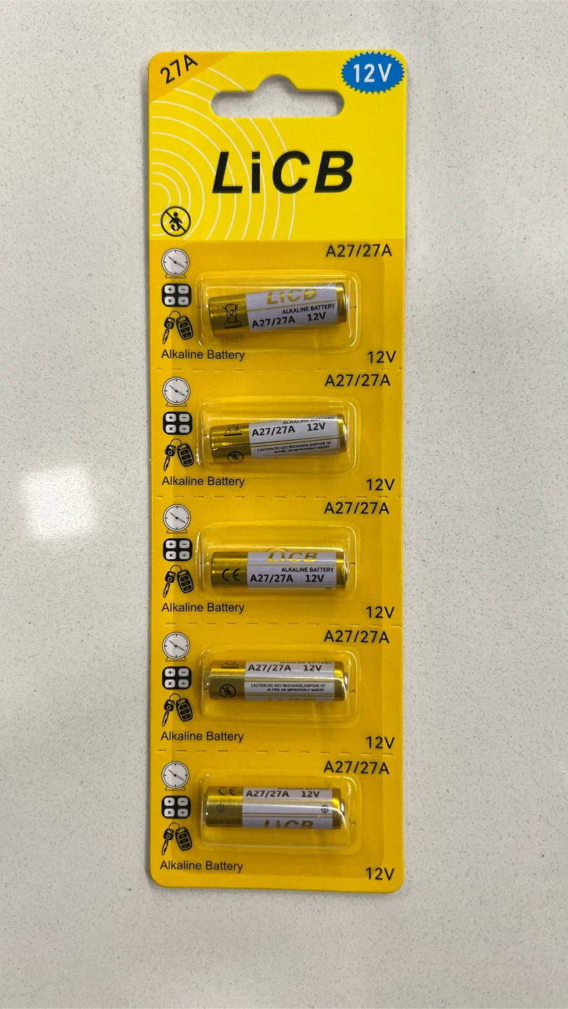 New A27 12V Alkaline Batteries 5-Pack