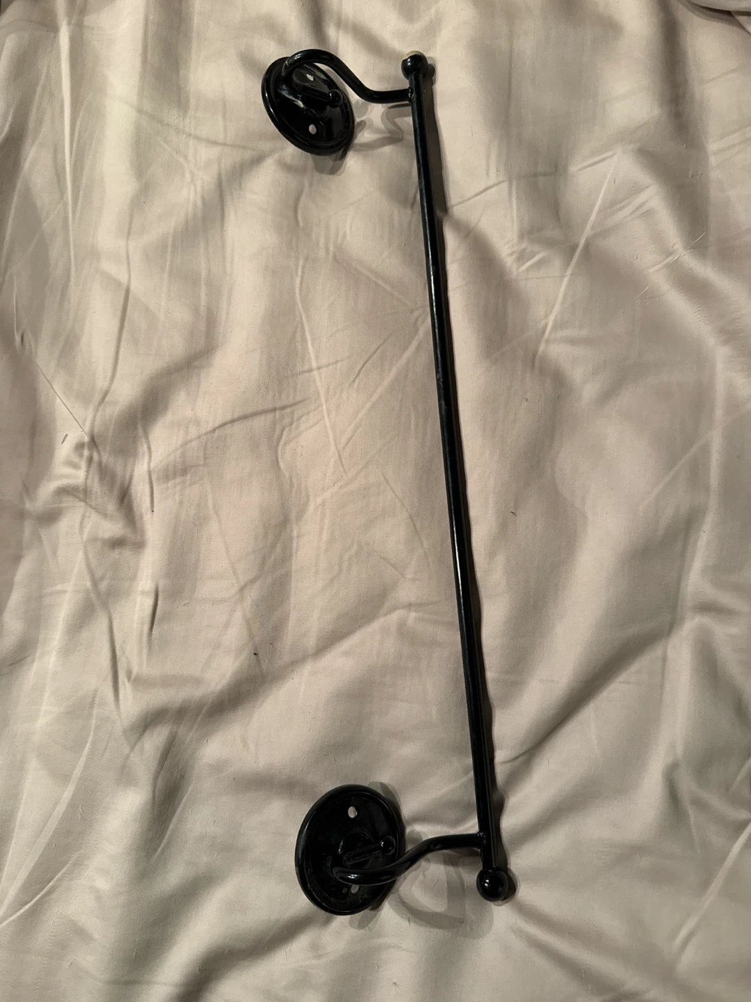 Black Metal Towel Holder